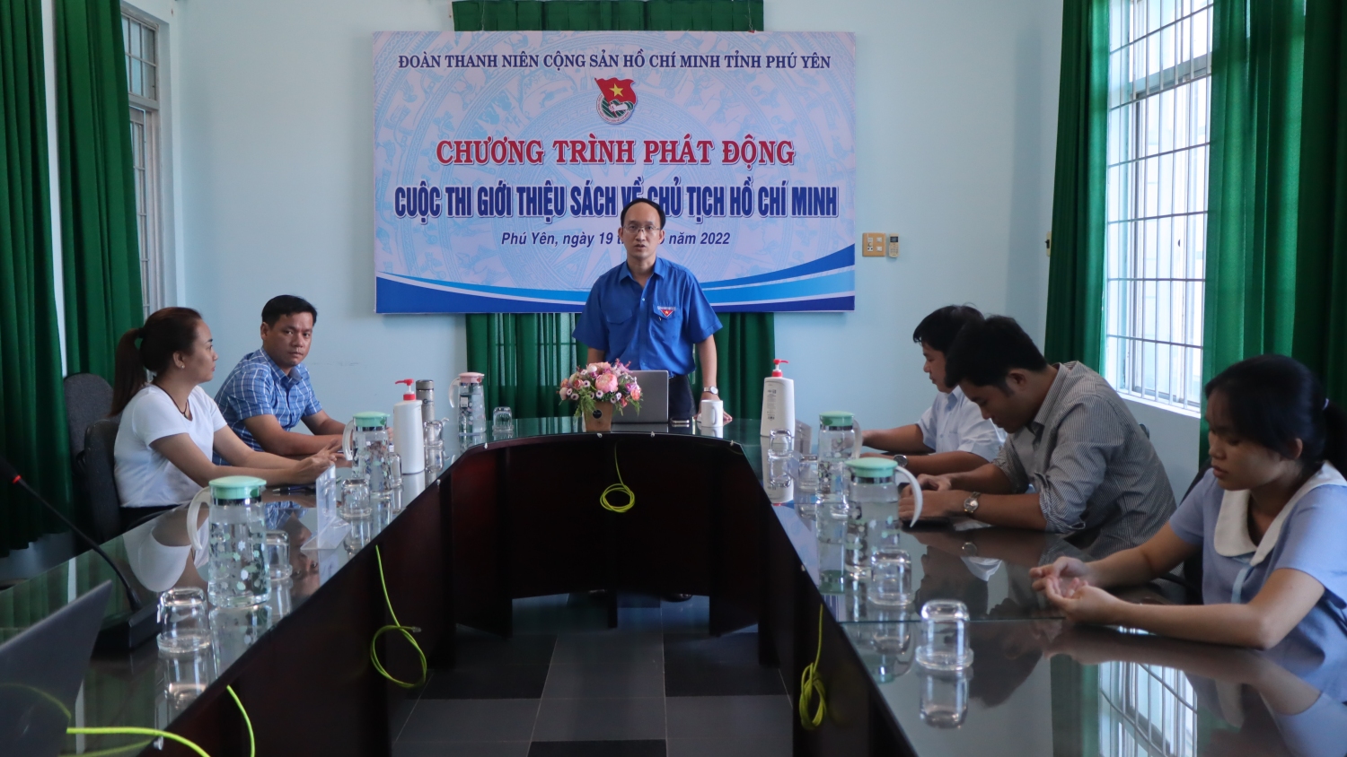 Đồng chí Trần Minh Trí - Phó Bí thư Tỉnh Đoàn phát biểu tại chương trình phát động cuộc thi.